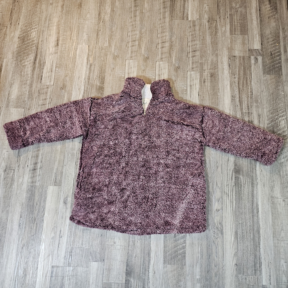 Fantastic Fawn Plus Womans Two Toned Plush Purple Jacket